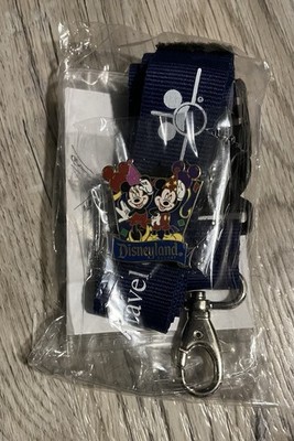 Disney Key Chain Pass ID Holder with Mickey Mouse Pin.