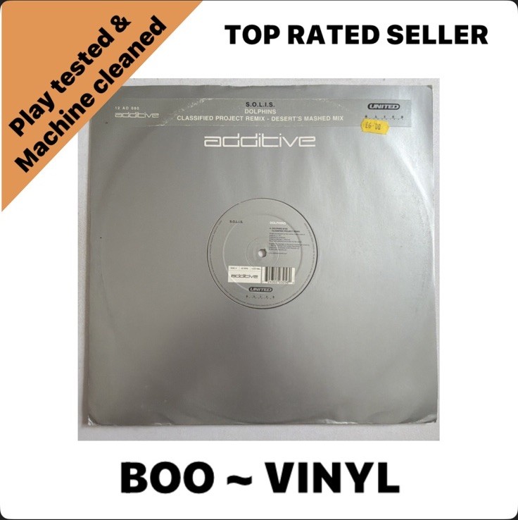 S.O.L.I.S. - Dolphins Vinyl DJ Record Additive Records 12” Vinyl VG+ / VG