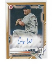 2021 Bowman Prospect Autographs Gold #PAPR-CW Colby White Autographed   ID:44552