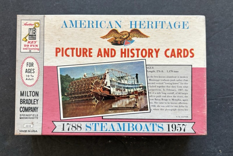 Vintage 1961  American Heritage Steamboats Picture and History Cards