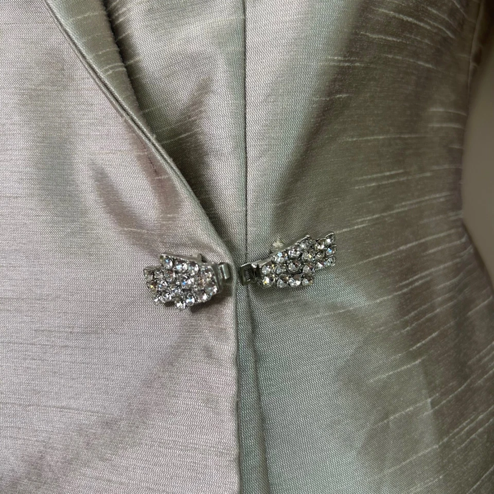 Conjunto de traje falda Alex Evenings broche estrás ocasión talla 10 MOB boda Foto 4 de 4