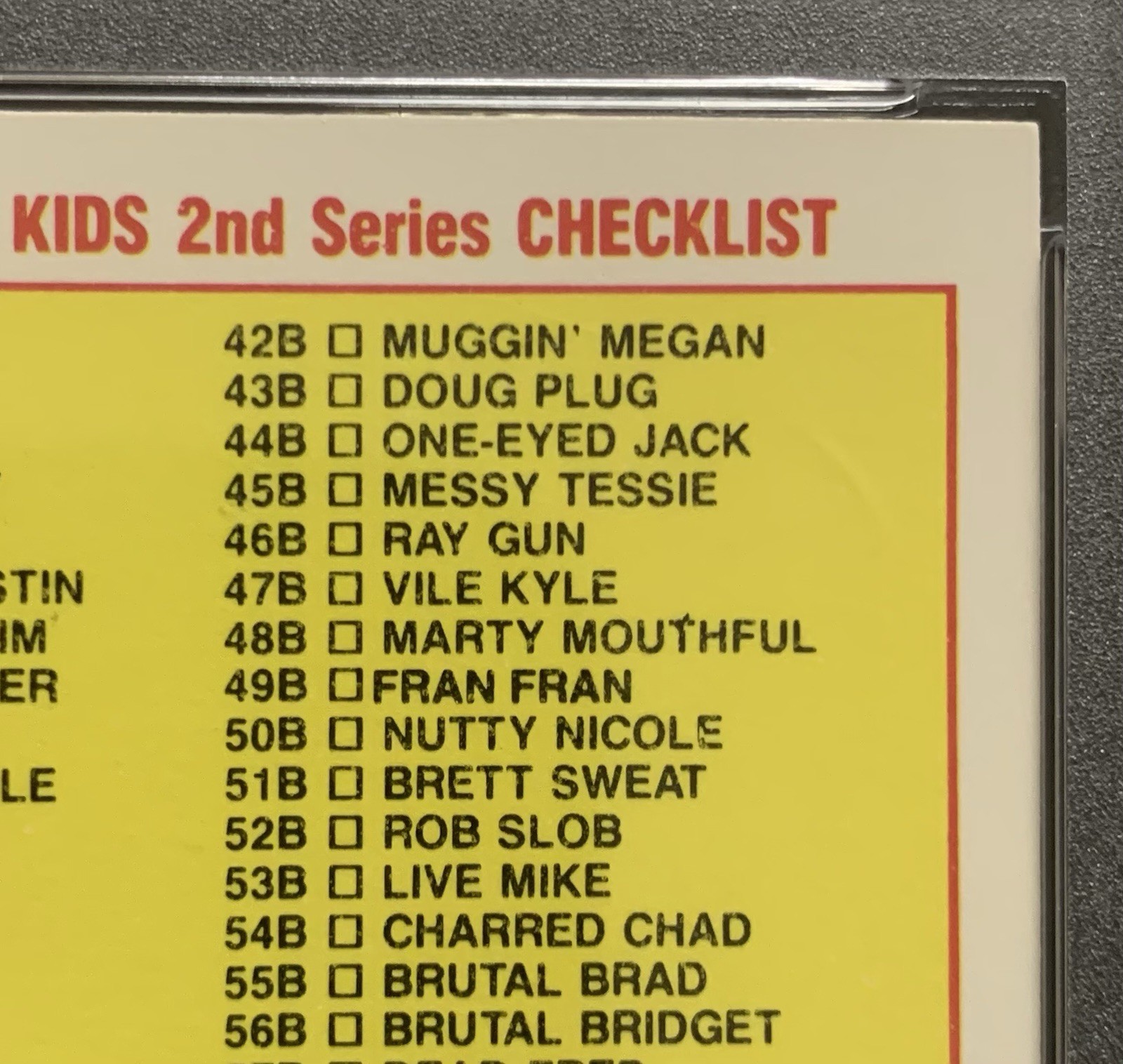 1985 Garbage Pail Kids OS2 Ray Gun 46b PSA 10 GEM MINT-RARE GLOSSY CL CARD!! TWT view 3