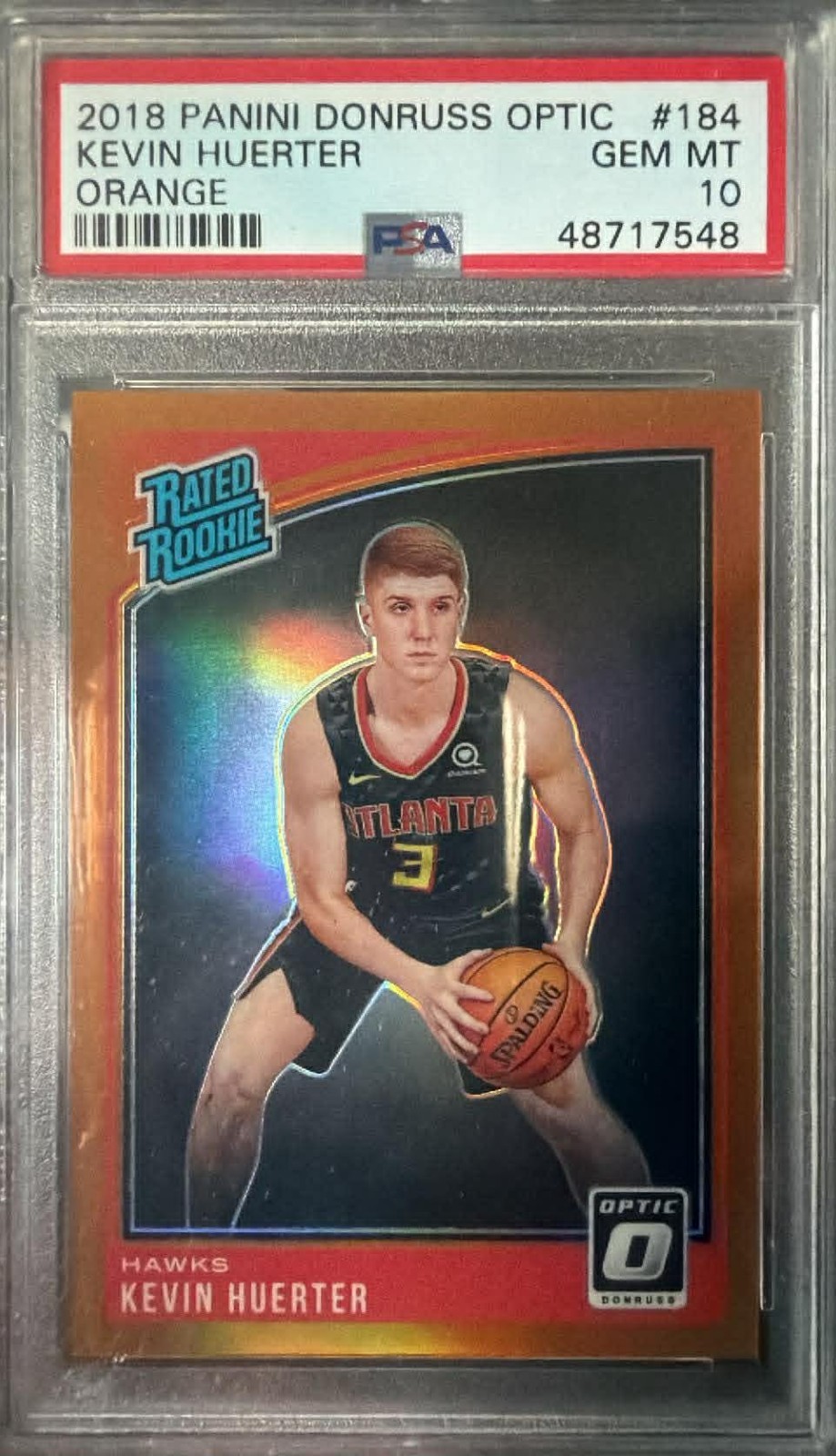 2018-19 Optic Kevin Huerter #184 Rated Rookie Orange /199 SP RC PSA 10 🔥SALE🔥