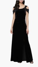 Alex Evenings Cold Shoulder Velvet Gown Size:12 199