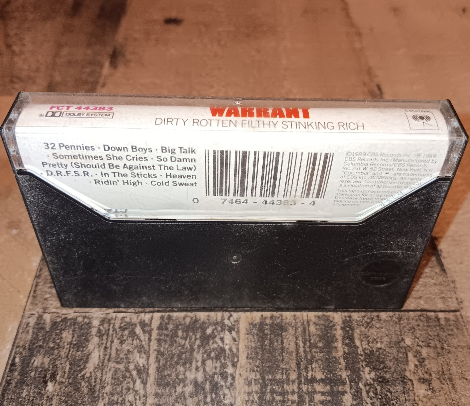 Warrant - Dirty Rotten Filthy Stinking Rich Cassette 1989 Columbia Tested Read thumbnail 2