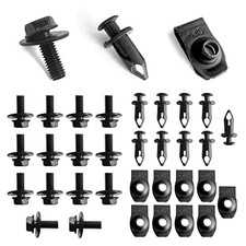 35Pcs Engine Under Cover Splash Shield Body Bolts Screws, Bumper Clips