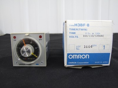 OMRON H3BH-8 TIMER 0.5-10MIN RANGE 100/110/120VAC 5A POWER OFF DELAY