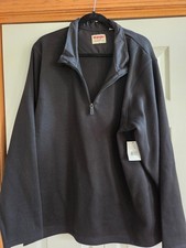 Wrangler Authentic Men XL Long Sleeve Fleece Quarter-Zip BLACK Pullover Sweater