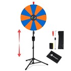 WinSpin 24" Floor Stand Modular Prize Wheel w/ 12 PCS Backup Panels Blue Orange — photo 1