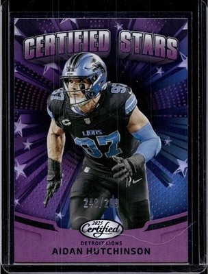 2025 Certified #CST-AHN Aidan Hutchinson Certified Stars Mirror Purple #/299