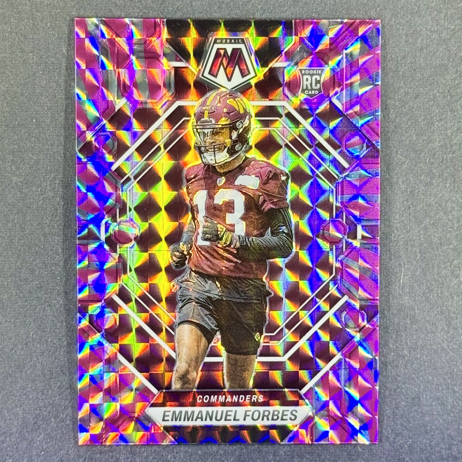 ROOKIE EMMANUEL FORBES 2023 PANINI MOSAIC #319 PINK SWIRL PRIZM (SSP /11) RC
