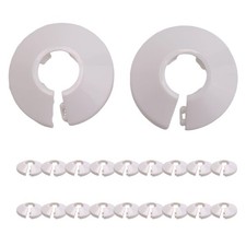 20 Pieces 1/2 Inch 16mm White Pipe Cover Wall Pipe Decoration Radiator I6S45013