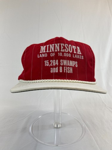 Vintage Minnesota Land of Ten Thousand Lakes Baseball Cap Snapback Hat Outdoor