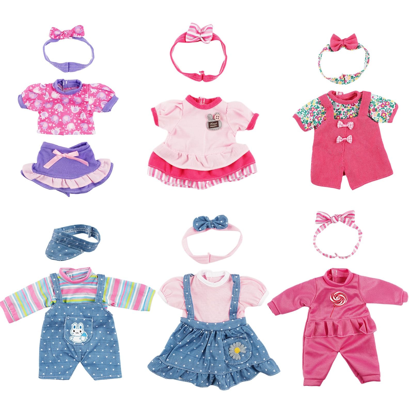 For 10-15 Inch Dolls, Bitty Baby Doll Cl...