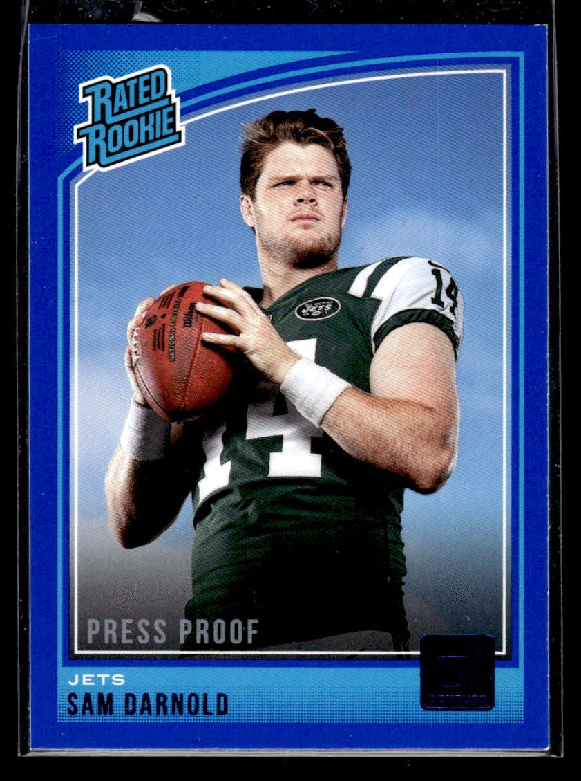 2018 Donruss #301 Sam Darnold Press Proof Blue-82825