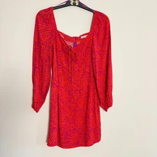 NWOT Sinsey Mini Dress Size Medium Sweetheart  Long Sleeve Beach Summer