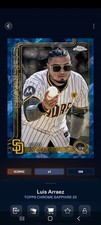 Topps Bunt Chrome Sapphire '25 Luis Arraez Image Variation Iconic DIGITAL