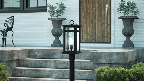 Quoizel MOI9008EK One Light Outdoor Post Mount Moira Earth Black - Picture 3 of 6