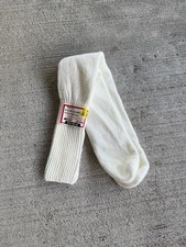 Vintage 80s Kmart Men  s Extra Long Over The Calf Tube Socks 10-14 White Acrylic