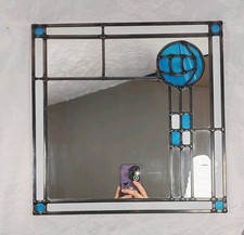ACD Scotland No 66 Mackintosh Style Stained Glass Leaded Wall Mirror Scottish
