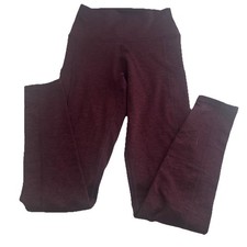 Aerie Leggings Chill Play Move Burgundy Athleisure Women Size Medium S1