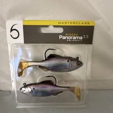 6th Sense MASTERCLASS Rigged Panorama 3.5 Swimbait Silver Gold Black 2 Pack