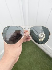 NEW Authentic Ray Ban Classic Large Aviator RB3025 3025 Gold G15 Lens Size 62/14