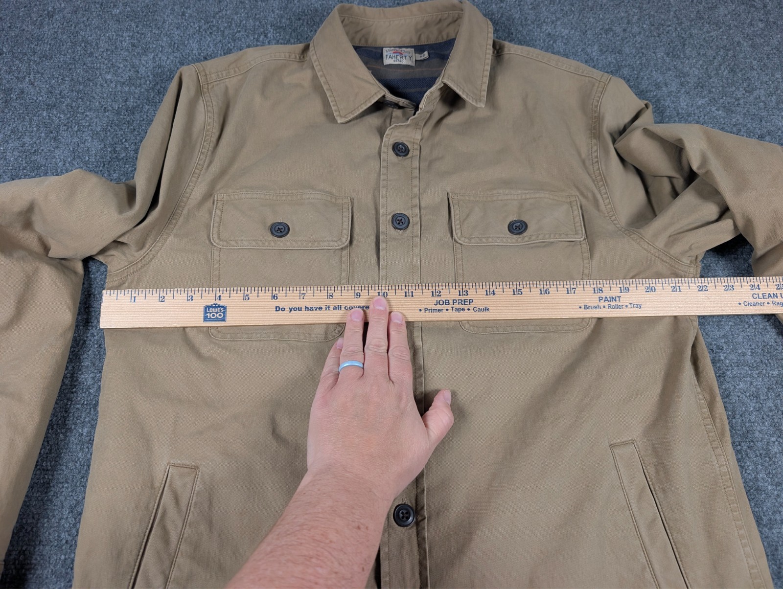 Faherty Stretch Blanked LIned CPO Jacket Mens Med… - image 4