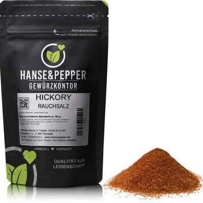 1kg Rauchsalz Hickory Räuchersalz smoky natürlich vom Hanse&Pepper Gewürzkontor