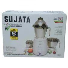 Sujata Dynamix -  Mixer Grinder - 900 Watts - 3 Jars (White)