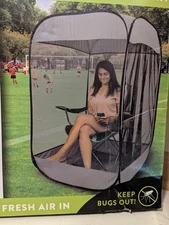 Magic Mesh Portable Pod Screen Shelter Pop Up Air Sport Camp Tent Magnetic Door