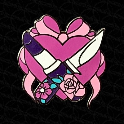 Lipstick And Knife Cute Tattoo Style Design Enamel Pin