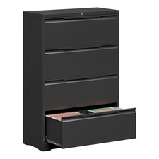 Lateral File Cabinet 4 Drawer Metal Vertical Filing Cabinets with Lock for Legal