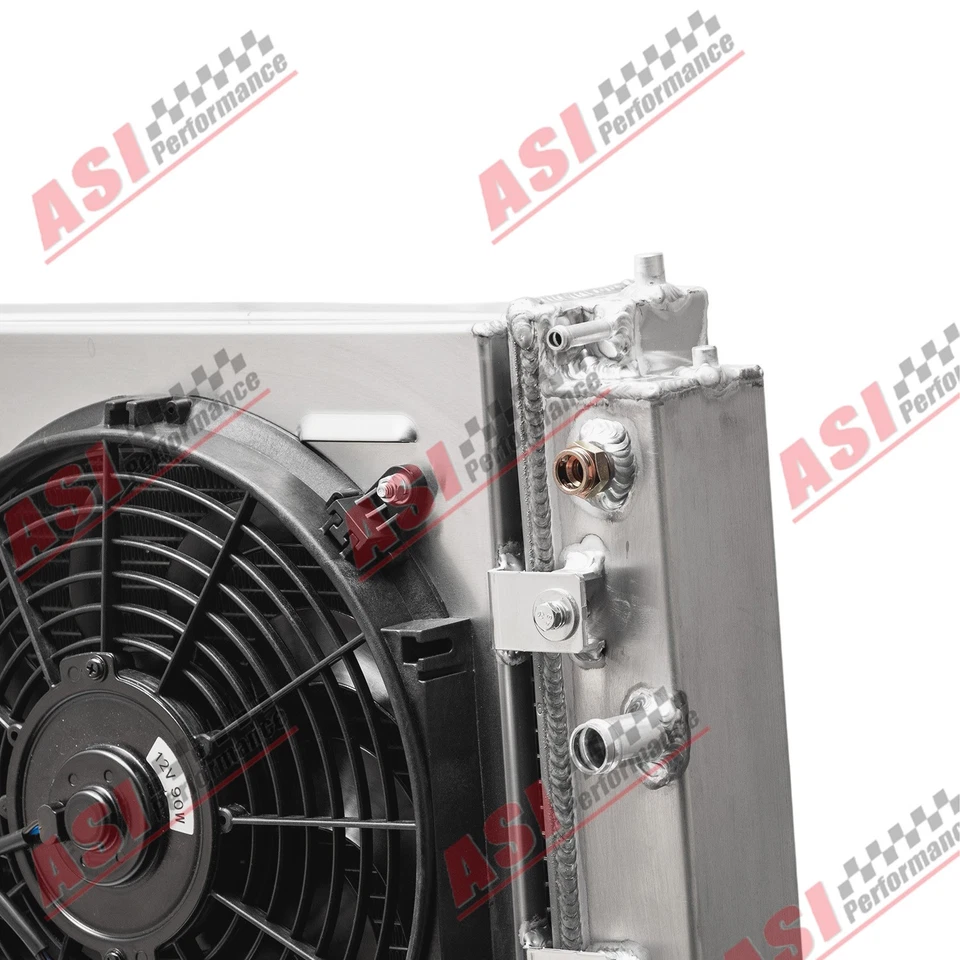 Radiador de 3 filas + ventilador de cubierta para Chevy Malibu Pontiac Grand Am Oldsmobile 1997-2005 Foto 4 de 4