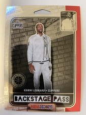 2019-20 Panini NBA Hoops Premium Stock - Back Stage Pass Kawhi Leonard #8