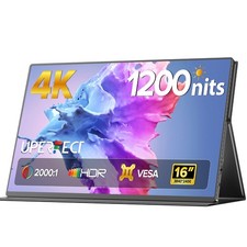 UPERFECT 16" 4K 1200Nits Portable Display with Stand Stunning 4K HDR Quality