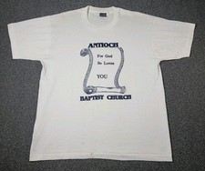 Vintage 80s 90s Jesus T Shirt For God So Loves You Antioch Single Stitch USA