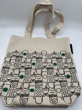 Starbucks Canvas Tote Bag Siren Face Latte Coffee Cup Logo Green Circle