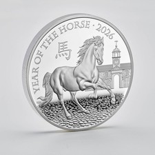 UK 2026 - Year of the Horse 5oz Silber Proof - Lunar Premium Münze