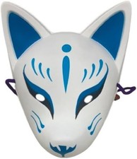 JAPANESE BLUE KITUNE FOX Mask OMEN NEW