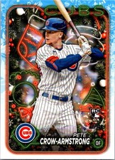 Pete Crow-Armstrong 2024 Topps Holiday #H136 Silver Glitter Chicago Cubs