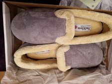 Ladies Padders Grey Wide Fit Memory Foam Slipper, Size 5 New With Tags