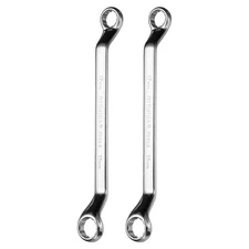 2pcs 45 Degree Offset Box End Wrench 17mm x 19mm Metric 12 Point Double End