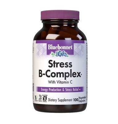 10/27 Bluebonnet Nutrition Stress Relief B Complex Vegetable Capsules, Vitamin B