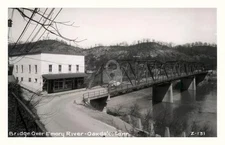 Oakdale TN Tennessee Bridge Over Emory River RPPC Photo Postcard COPY