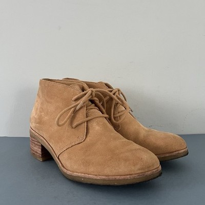 Clarks Originals Phenia Carnaby Brown Tan Leather Chukka Boot Lace Up Womens 7