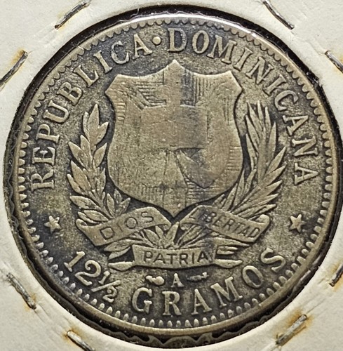 Moneta Argento 1897 Repubblica Dominicana 1/2 Peso KM#15 Low Mint 916k Buone Condizioni - Foto 5 di 11