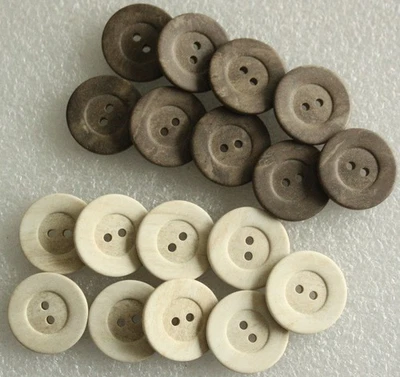 Boutons ton Pierre 16mm Beige ou chocolat par 1, 3, 5 ou 10 au choix - Photo 1/2