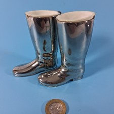 Pair of Grenadier Silver Plated Riding Boots / Stirrup Cup Shot/Spirit Measures.