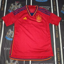Spain Home Football Shirt Jersey 2022 2023 Adidas Size years 152 cm
